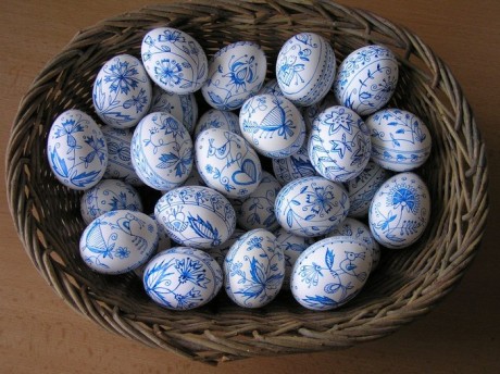 kraslice bilo-modré 2