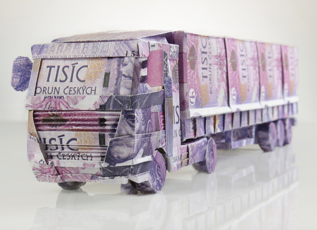 origami auto z peněz (1)